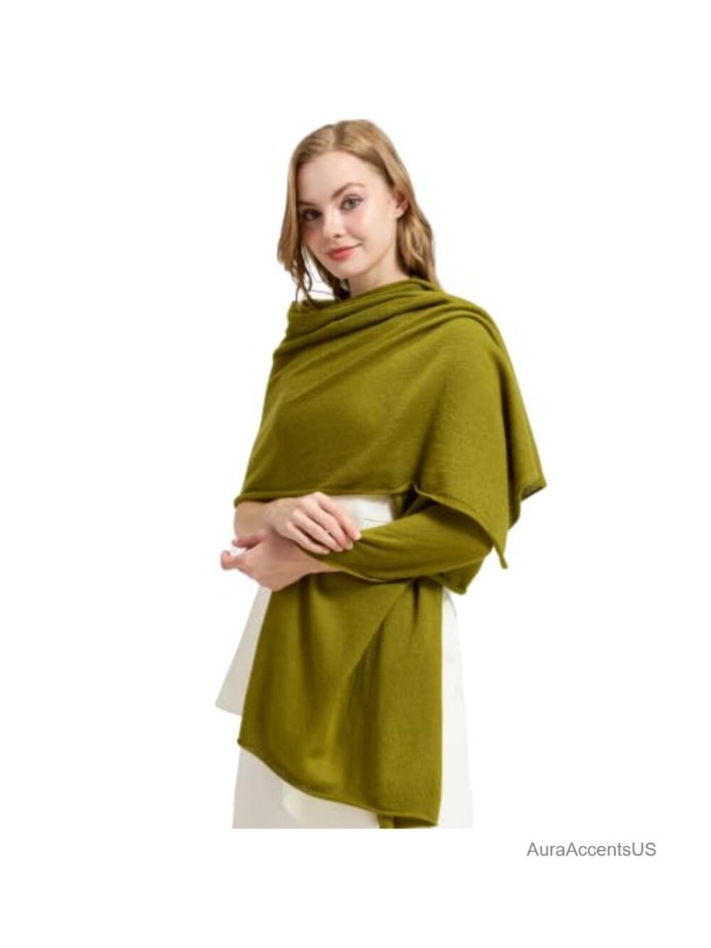 100% Cashmere Wrap Shawl Lightweight Travel Scarf for Women